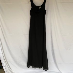 Black sleeveless maxi dress